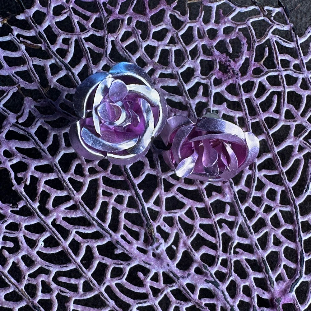 Pink Foil Paper Earrings